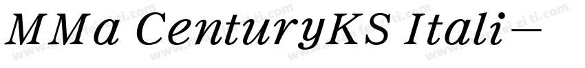MMa CenturyKS Itali字体转换